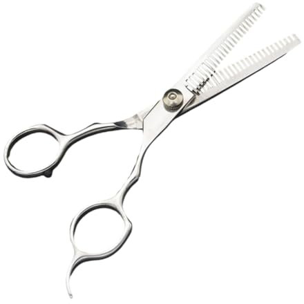FRCOLOR Haircut Scissors Double-Sided Thinning Shears Professional Hairdressing Tool for Salon and Home Use 6.3 Inch Stainless Steel Hair Styling Accessory