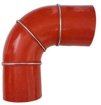 Ablaufschlauch Verstärkter Silikonschlauch, 90-Grad-Anschluss, Auto-Ladeluftkühler, Turbo-Ansaugrohr-Kupplung Wasserpumpe(Size:400mm)