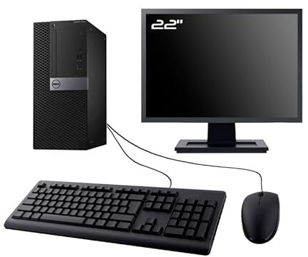 PC Dell Optiplex 7050 MT Monitor 22 Intel I5-6500 RAM 64 GB SSD 480 GB W11 WiFi (Ricondizionato)