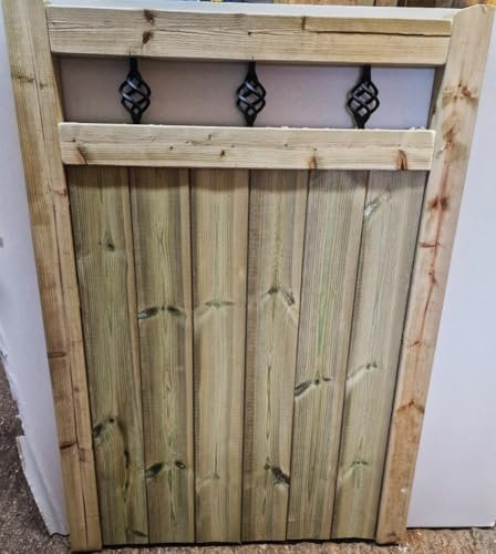 Wooden Garden Gate Pressure Treated Pedestrian - 120cm High x 90cm Wide x 5cm Deep (4ft)