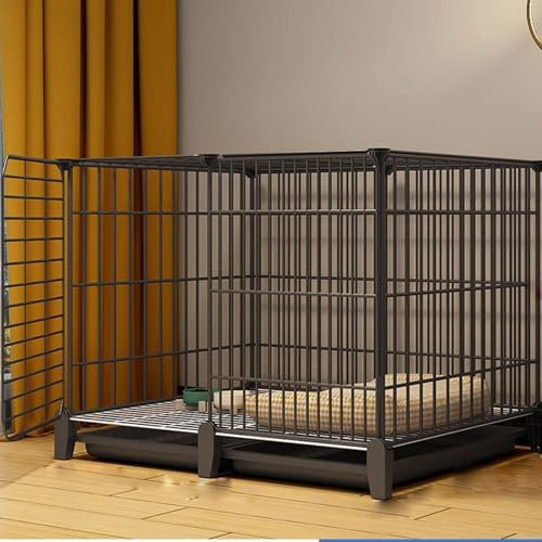 YPDOPORA Kleintierkäfig, Spezieller Hundekäfig Für Kleine Hunde, Mit Abnehmbarer Kunststoffschale Für Zuhause, Reisen, Draußen, Drinnen, Leicht Zu Reinigen,E