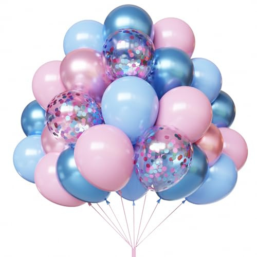 YMSZ Rosa und Blau Luftballons, 67 12 Zoll Metallic Rosa und Blau Ballon, Geschlecht Offenbarung Ballons für Junge oder Mädchen Geschlecht Enthüllung Dekorationen Geburtstagsfeier Babyparty