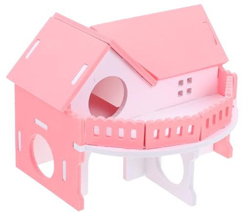 BESPORTBLE Hamsterhaus Kunststoffvilla Rosa Kleines Kleintierversteck Schlafnest Für Zwerghamster Meerschweinchen Chinchillas Dekoratives Haustierhaus Zur Verbesserung des Schlafkomforts