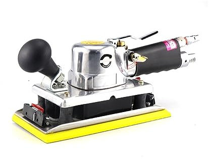 ZKLGS Máquina pulidora, lijadora Orbital, Lijadora Rectangular neumática de Aire de 116 * 216 mm con silenciador de Velocidad Ajustable de chasis Suave para lijar, pulir