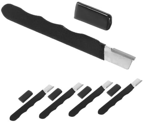 Toyvian Afiladores De Cuchillos y Tijeras De Podar Multiuso Para Cocina y Jardinería, Juego De 5 Piezas Portátiles Color Negro, Piedra De Afilar Durable Para Corte Preciso y Restauración Rápida