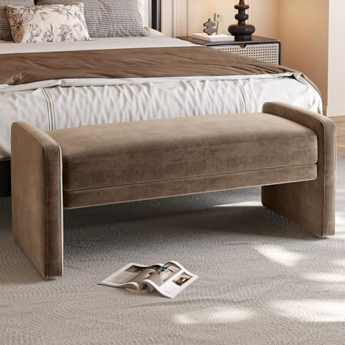 Guyii Elegante Samt Polsterbank Sitzbank für Schlafzimmer & Flur, Stilvolle Schuhbank als Shoe Bench, Für Eingangsbereich & Bettende, Modernes Deko Polstermöbel für Wohnzimmer & Ankleidezimmer
