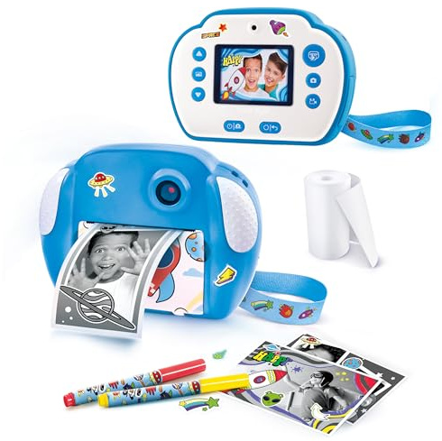 Photo Creator Kids Instant Print Camera - Space Design | Photo & Video Digital Camera with Inkless Thermal Printing | 250+ Prints Included | Easy to Use Gift for Boys Age 4+