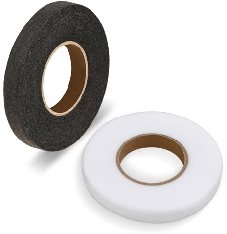 2 Pack Bügelband für Vorhänge Bügelband zum Hose Kürzen Saumband zum Aufbügeln Waschfest Hose Kürzen Ohne Nähen Hemming Tape Gardinen Ohne Nähe Klebeband für Jeans Vorhänge(64 Meter/Rolle Breite 15mm)