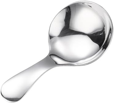 Zambuph Edelstahl Teelöffel, Mini, glatt, runde Kante, wiederverwendbar, für Zucker, Salz, Pulver, Kaffee, Tee, Kuchen, Pudding, Dessertlöffel, Silber