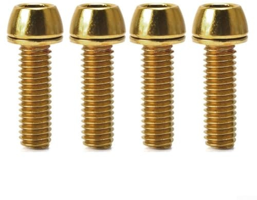 Gdfnmogo M5 x 20 mm, 4 Stück, für gelben Kopf, M6 x 20 mm, silberfarbene Schrauben für Fahrradlenker, Vorbau Plus, C, schwarz, Ersatz-Lenkung (gelb 2)
