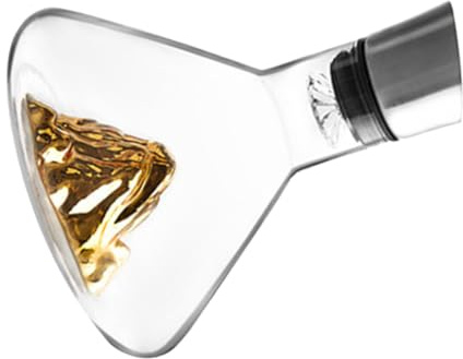 SEWACC Decanter per Vino in Cristallo da 1500 Ml Decanter Portatile Bocca Inclinata per Uso Domestico Design Elegante in Cristallo Trasparente per Migliorare L’Aroma e Gusto del Vino