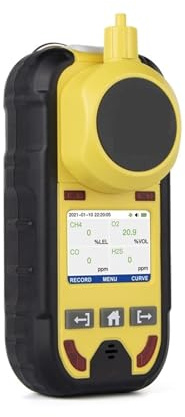 Detector de Gas, Bomba Multi Detector de Gas Medidor O2 H2S CO LEL 4 en 1 Fugas Monóxido Carbono Sulfuro Hidrógeno Oxígeno para el Trabajo y el hogar(Without Pump)