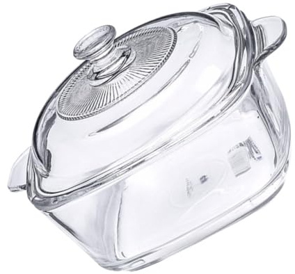 Kichvoe Ciotola in Vetro Temperato da 1l con Coperchio, Adatta per Microonde e Frigorifero, Ciotola Addensata per Zuppe e Conservazione Alimenti, Forniture per Cucina Domestica
