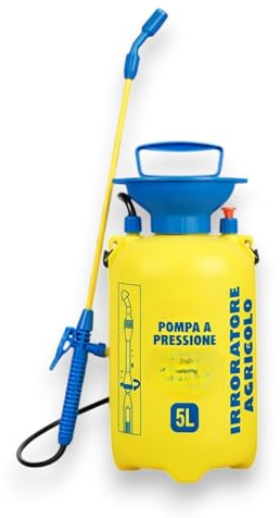 KORAT - Pompa a Pressione 5L Spruzzatore Giardino Manuale con Lancia Regolabile e Valvola di Sicurezza, Irroratore per Piante, Orto, Disinfestazione e Pulizia