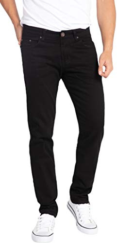 WULFUL Men's Slim Fit Skinny Stretch Comfy Jeans Denim Pants Black