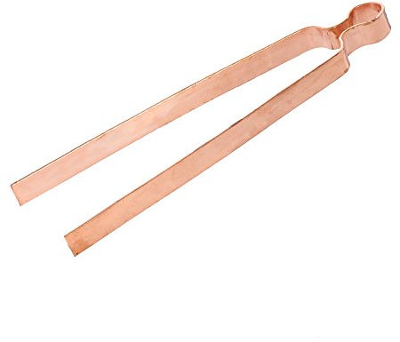 NKlaus 2x Shisha coal fireplace tongs copper for incense 19cm robust brown 40432