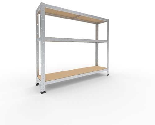 shelfplaza® 100x120x30cm Home Schwerlastregal verzinkt/Metallregal mit 3 Böden/Kellerregal Metall, Garagenregal, Werkstattregal oder Regal Lagerregal/Steckregal Metall mit 175kg Tragkraft