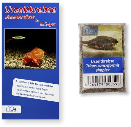 Triops cancriformis simplex Zuchtansatz ca. 100 Urzeitkrebse-Eier in Sand | Triops-Eier mit Anleitung, klein bleibende Art,Triops züchten, Schlupf, Aufzucht, Beobachtung von Urzeitkrebsen, Triopszucht