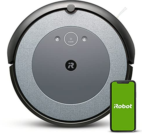 iRobot Roomba I3152 Robot Aspirapolvere Connesso, Due Spazzole In Gomma Multisuperficie, Suggerimenti Personalizzati, Compatibile Con Assistente Vocale, Tecnologia Imprint, Grigio/blu
