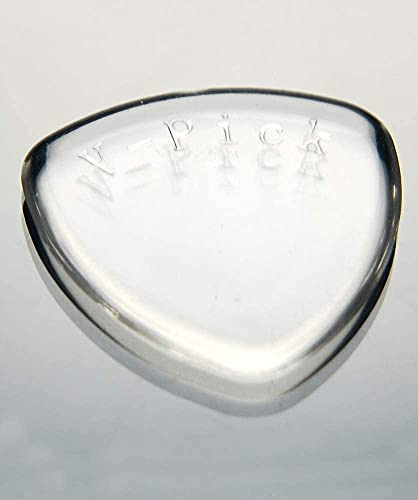 V-Picks™ »LARGE ROUND - GUITAR AND MANDOLINE PICK« Plektren für Gitarre und Mandoline - 2.75mm - Farbe: Crystal Clear