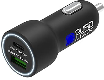 Quad Lock Chargeur Allume-Cigare Double USB (C+A) 48W