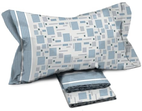 PERLARARA Basic Line Completo Lenzuola Flanella Singolo 150x280 cm - Set Lenzuola in Cotone Puro per Notti Confortevoli, Morbide e Calde in Inverno - Efeso D724