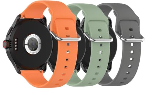 Yoktburu 24mm Armband für Ticwatch Pro 5/ITOUCH AIR3, Einstellbar Weich Silikon Armbänder Sport Ersatzarmband Kompatibel mit Ticwatch Pro 5/ITOUCH AIR3