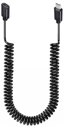 Mllepjdh Flexible Micro USB Female to Micro USB Male Cord Stability Transmission Cable 39.37in/118.11in Long Wire Micro USB Extension Cable, Black