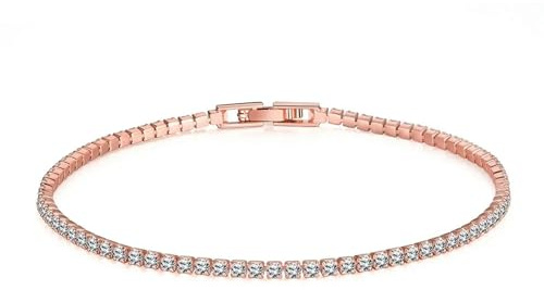 LWXLP Sterling 925 Silber Schmuck 16cm bis 19cm Tennisarmband 2mm Zirkonia Jubiläumsgeschenk Echtes Sterling Silber Armband