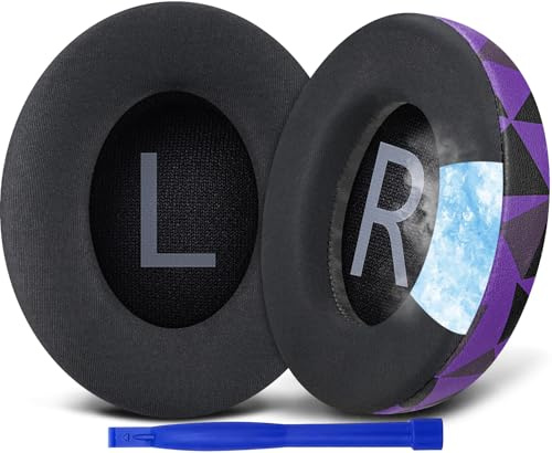 SOULWIT Cooling Gel Replacement Earpads for Bose 700 (NC700) Wireless Headphones, Ear Pads Cushions with Ice Silk Fabric, High-Density Noise Cancelling Foam, Added Thickness - Purple Black