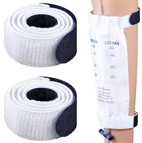Niuhong 2 Pcs Urinbeutel Schlauch Halter Fixierbänder Katheter Katheter Fixierung Verstellbarer Gurt Bein Urin-Drainagebeutel-Beinband Katheterbänder Schutzgürtel Unterstützung Katheterzubehör (2)