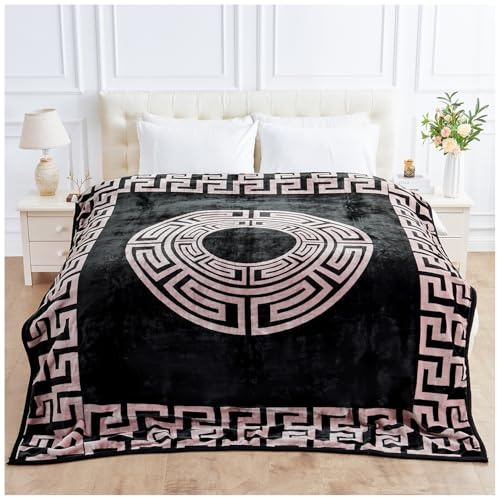 GC GAVENO CAVAILIA Luxuriöse, schwere Decke, 4 kg, Sherpa-Fleece, wendbar, Bettüberwurf, griechisch, 2-lagig, tiefer Schlaf, Angstlinderung, Polyester-Gewichtsdecke für Erwachsene (200 x 240 cm)