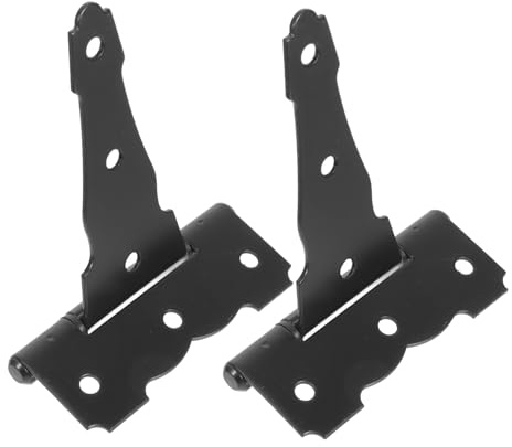 OKUMEYR 2pièces Charnières De Porte De Grange Charnières Noir Et Élégantes Pour De Garage Et Fenêtres