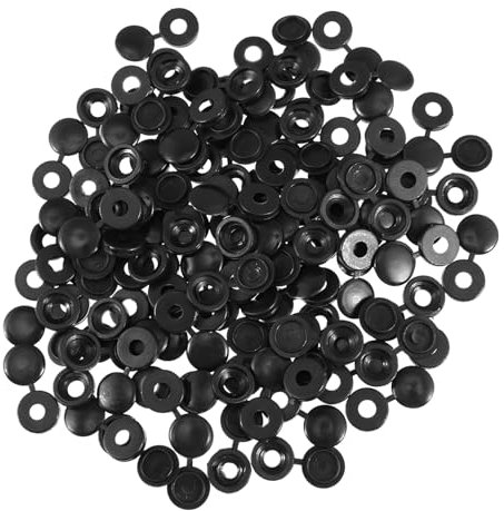 Hohopeti 200pcs Screw Caps Hinged Screw Covers Plastic Flipping Tops for Furniture Decor