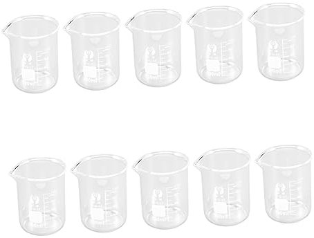 BUGUUYO 10piezas Vasos De Vidrio Graduados Medidores Transparentes Para Uso y Cocina