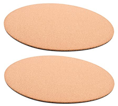 BESPORTBLE 2pcs Cork Plant Coasters for Indoor and Outdoor Use 6-inch Round Absorbent Mats for Flower Pots Gardening and Home Decor
