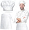 Juego de gorro de chef: kit de chef multifuncional de 3 piezas para hombres y mujeres que incluye gorro de chef, delantal y bufanda de chef.