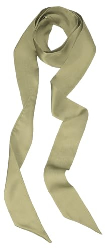 PATIKIL Sciarpa Nastro Elegante, Sciarpa Sottile Soltantelore Pura Lunga Foulard Seta Cravatta Cinture Fascia Per Capelli Fascia Per Testa Nastro Cravatta Donne, Verde Oliva