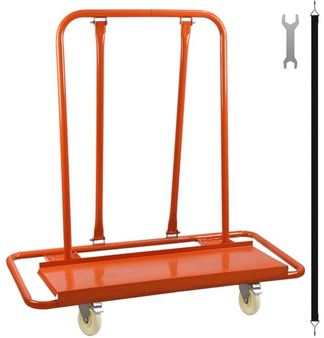 Fiqops Plattenwagen aus Q235-Stahl, Tragkraft bis 1000 kg,Plattentransporter mit Universalrädern,Transporthilfe Plattenroller,Plattformwagen Schwerlast Rollwagen,Orange