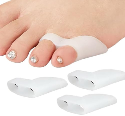 Awlve Orthopulse ToeGuard Orthopädische Zehenspreizer, Hammerzehenpolster, Zehenschutz Schneiderballen Kleiner Zeh (Weiß,1 Artikel)