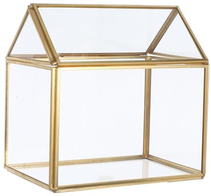 Amosfun Geometrisches Zimmergewächshaus Aus Glas Terrarienkasten in Hausform Pflanzkasten Aus Moos Vitrine Für Luftpflanzen Terrarium Für Pflanzen Geometrischer Pflanzenkasten