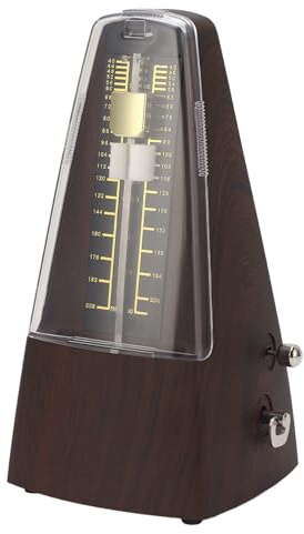 Hamwesh Mechanisches Metronom, 40 Bis 208 Bpm mit Holzkornbeschreibung für Klaviergitarrenviolin -Bass -Trommeln und Andere Instrumente