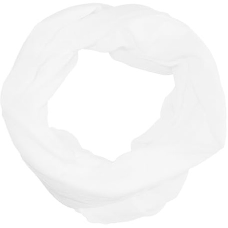 beybey® Damen Loopschal aus 100% Baumwolle – Leichter Rundschal, weich & atmungsaktiv – Viele Farben & Muster (uni weiß)