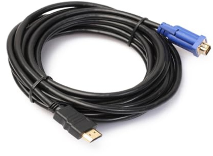 HIAKDOFT Cavo Adattatore Interfaccia Multimediale Vga Maschio Metri Placcato Oro Pin Alta Definizione per Monitor Proiettori Hdtv