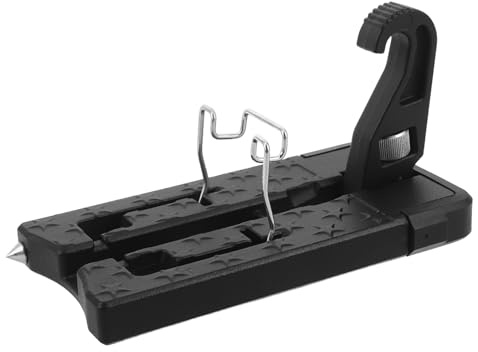 IMIKEYA Pedale pieghevole per portiera dell'auto in lega di alluminio nero, gradino resistente per accesso al tetto SUV e camion, con gancio di installazione rapida, adatto per