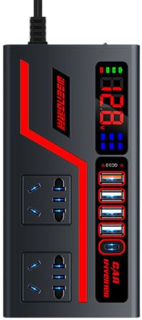 Car Charger Inverter - 12v/24v Auto Inverter Outlet | Car Converter to Outlet Plug | Truck Converter to Outlets Plug | Multifunction Charging Port for Buses, Laptops | Cars Charging Power Strip
