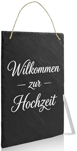 WPPQWP Schiefertafel zum Beschriften Kreidetafel 30x20cm Wand Tafel zum Aufhängen Deko Blackboard mit Juteband Kreidestift, Doppelseitig Schilder für Küche Wände Garten Hochzeiten Partys