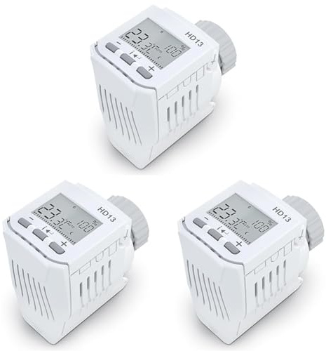 Elektrobock Programmierbarer Heizkörperthermostat, HD13 (Packung mit 3)