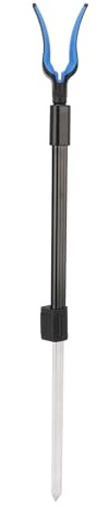 Pongnas Ground Fishing Rod Holder with Telescoping Aluminum Stake – ABS + TPR Bank Fishing Rod Bracket for Freshwater & Saltwater Bank – Height, - Line , Blue
