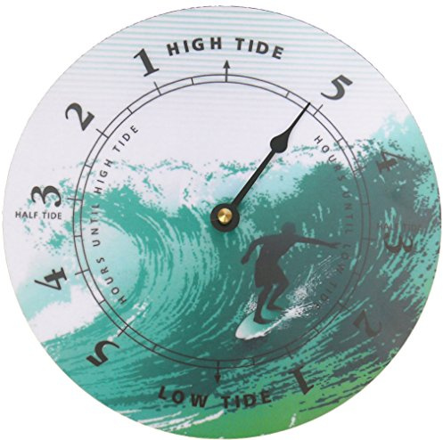Glosstock Ltd Tide Time Nautical Tide Clock - Surfer Face